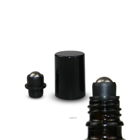 Roller - svart, 18 mm, glaskula